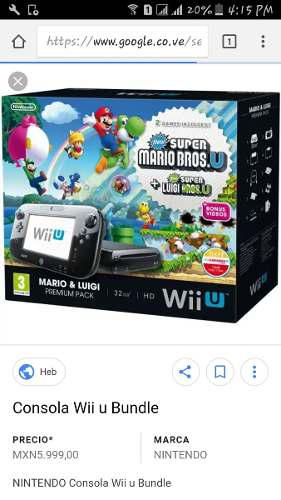Nintendo Wii U 32gb Negro Totalmente Nuevo Incluye 2 Juego