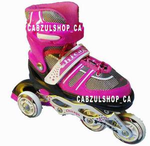 Patines Lineal O 4 Ruedas Ajustables Estilo Soy Luna + Kit