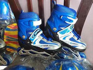 Patines Lineales +kit De Proteccion Regalos Para Niños