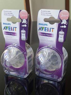 Philips Avent Natural 2 Mamilas Flujo Variable 3m+