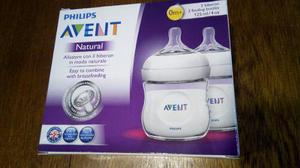 Set De 2 Teteros Bebes Avent Natural 125 Ml / 4 Oz