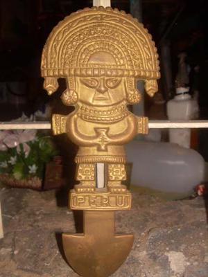 Tumi Ceremonial Inca Azteca Escultura De Arte Del Peru