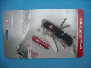 40 Kit- 2navajas Victorinox One Hand Black, 12 Funsiones