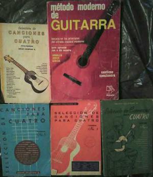 Cancioneros Para Cuatro Y Metodo De Guitarra (Usados).