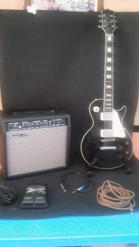Guitarra Electrica Frimaster Y Amplificador 35w Multi Efecto