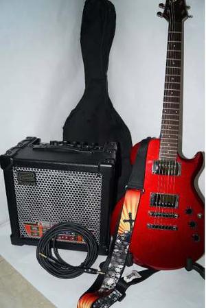 Guitarra Ibanez Y Amplificador Rolandcube40+acesorios