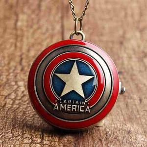 Marvel Escudo Capitan America Collar Importado Con Cadena