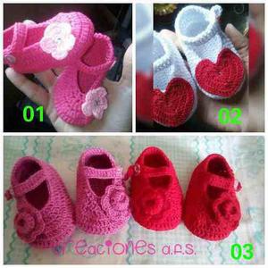 Zapatos O Zapatillas Para Bebes Tejidos A Crochet