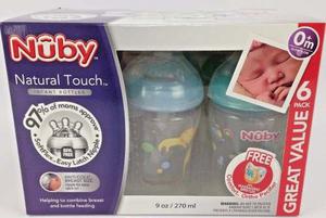 Nuby Natural Touch 6 Pack 9oz
