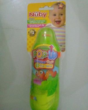 Vasos Nuby Pop Up- 12 Oz Para Bebes Con Tapa