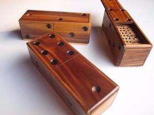 Domino De Madera Juego De Mesa Cajas Tradicional