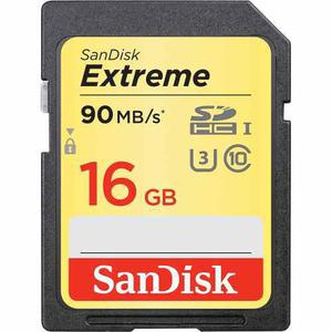 Memoria Sandisk Sd 16 Gb Clase 10 Extreme 90mbs Super Rapida