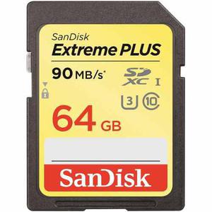 Memoria Sandisk Sd 64 Gb Clase 10 Extreme Plus 90mbs