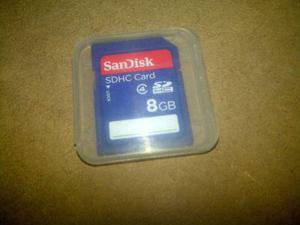 Memoria Sdhc Card Marca Sandisk 8 Gb.