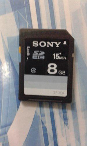 Memoria Sony Sd Hc 8gb Hd Video Clase 4 Mod: Sf8n4.b