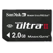 Memory Stick Pro Duo 2gb Memoria + Adaptador Sandisk