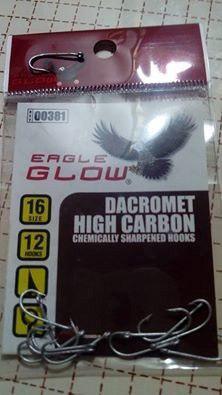 Anzuelo Eagle Glow Nro.16 Con Carbono (12 Unidades)