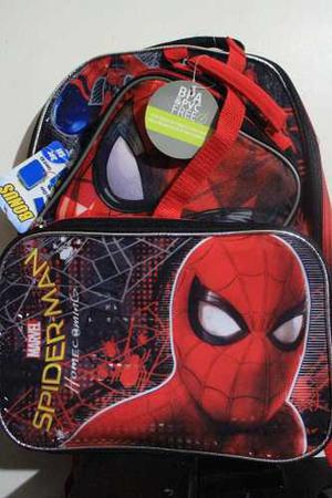 Bolso Marvel Spider-man Home Coming Original Con Lonchera