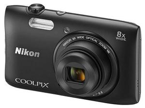 Cámara Nikon Coolpix S3600 20mp 8x + 4gb + Estuche +