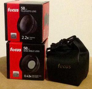 Lentes Focus 58mm (2.2x Telefhoto Y 0.43x Gran Angular)