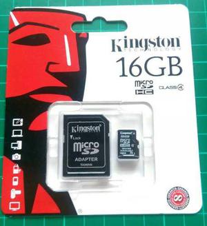 Memoria Kingston Micro Sd 16gb. Hc Class 4. Con Adaptador Sd