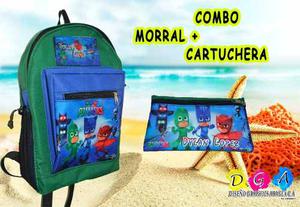 Morral Bolso Escolar+cartuchera Combo Preescolar