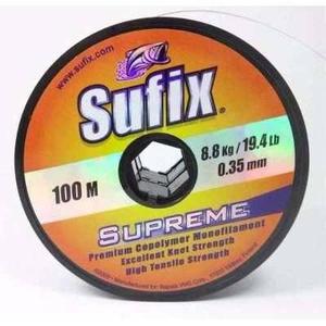 Nylon Sufix Supreme 0.28/0.30/0.35/0.40 100mts Premium Monof