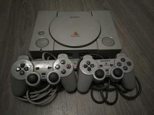 Play Station1 Chipeado + 2 Controles Dualchok + Full Juegos