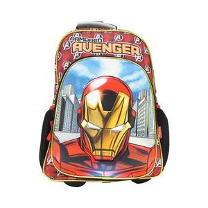 ¡¡oferta!! Hermoso Morral Iron Man Con Ruedas