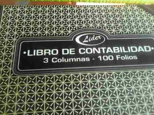 Libro Cuaderno Contabilidad 3 Columna 100 Folio