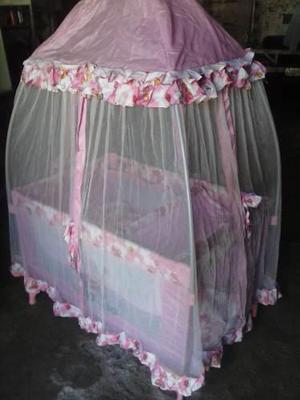 Corral Cuna De Niña Rosado En Perfecto Estado