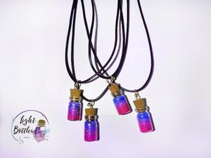 Bellos Collares Botellitas Personaliz Galaxia Amigos Parejas