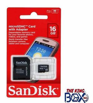 Memoria Micro Sd Sandisk 16gb Con Adaptador Clase 4