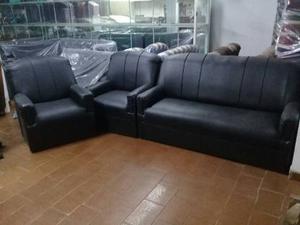 Juego Muebles De 3 Piezas En Semi Cuero Nuevo