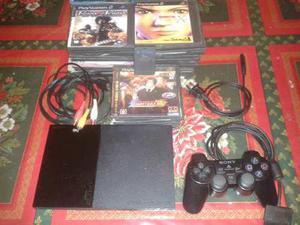 Combo Play2 Con Cables + Control+memori Card + 90 Juegos