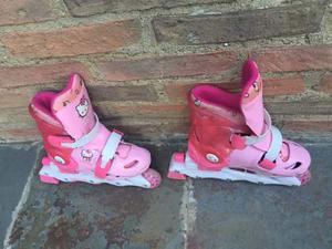 Patines Lineales De Hello Kitty... Usados, Poco Uso!!!