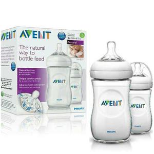 Set De 2 Teteros Avent Natural De 9 Oz Tetina +1m