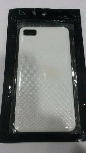 Tapa Bateria Blackberry Z10 Blanco Y Negro