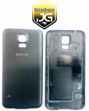 Tapa Trasera Samsung S5 (grande) Color Negro Puntos Nueva