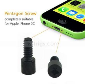 Tornillos Iphone 5c (2) Inferiores Color Negro Apple Usa