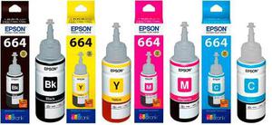 Tintas Epson T664. L110, L200, L210, L355, L555 Combo