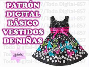 Moldes Patrones Básico De Vestidos De Niña Pdf Envío