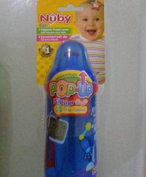 Vasos Nuby Pop Up - 12 Oz Para Bebes Con Tapa