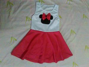 Vestidos Niña Minnie Lunares Casuales Fiesta Harem,60mil