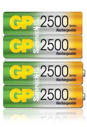 Baterias Aa Recargable Gp 2500mah Pack 4 Unidades