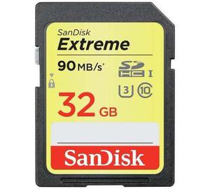 Memoria Sandisk Sd 32 Gb Clase 10 Extreme 90mbs Super