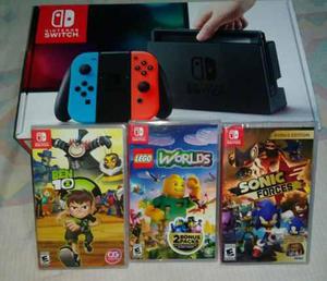 Nintendo Switch + 3 Juegos Incluidos- Totalmente Nuevos