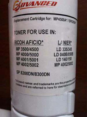 Toner Advanced Genérico Ricoh Mp4500a/sp8200a. Hecho En Usa