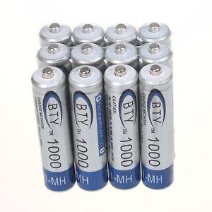 Bateria Pila Recargable Bty Aaa mah 1.2v