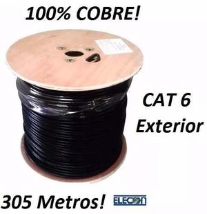 Cable Red Utp Cat6 Exterior 100% Cobre Marca Elecon